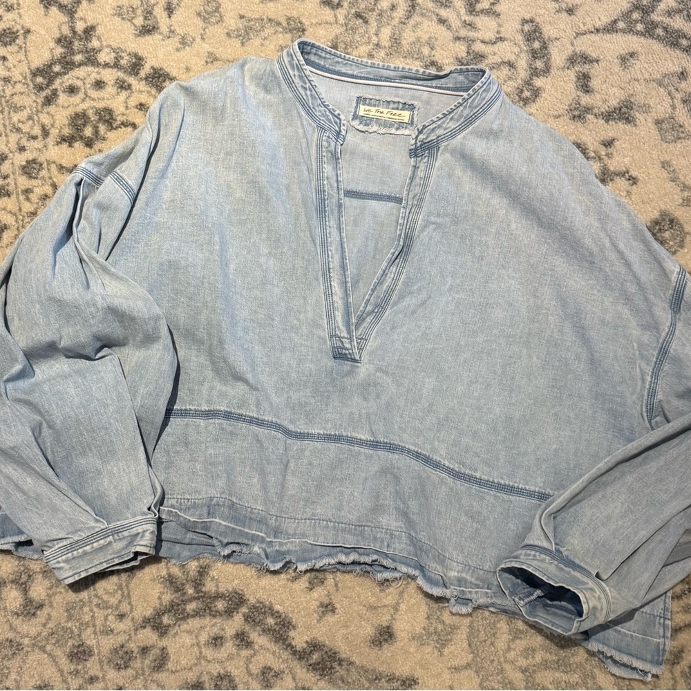Free people denim shirt.